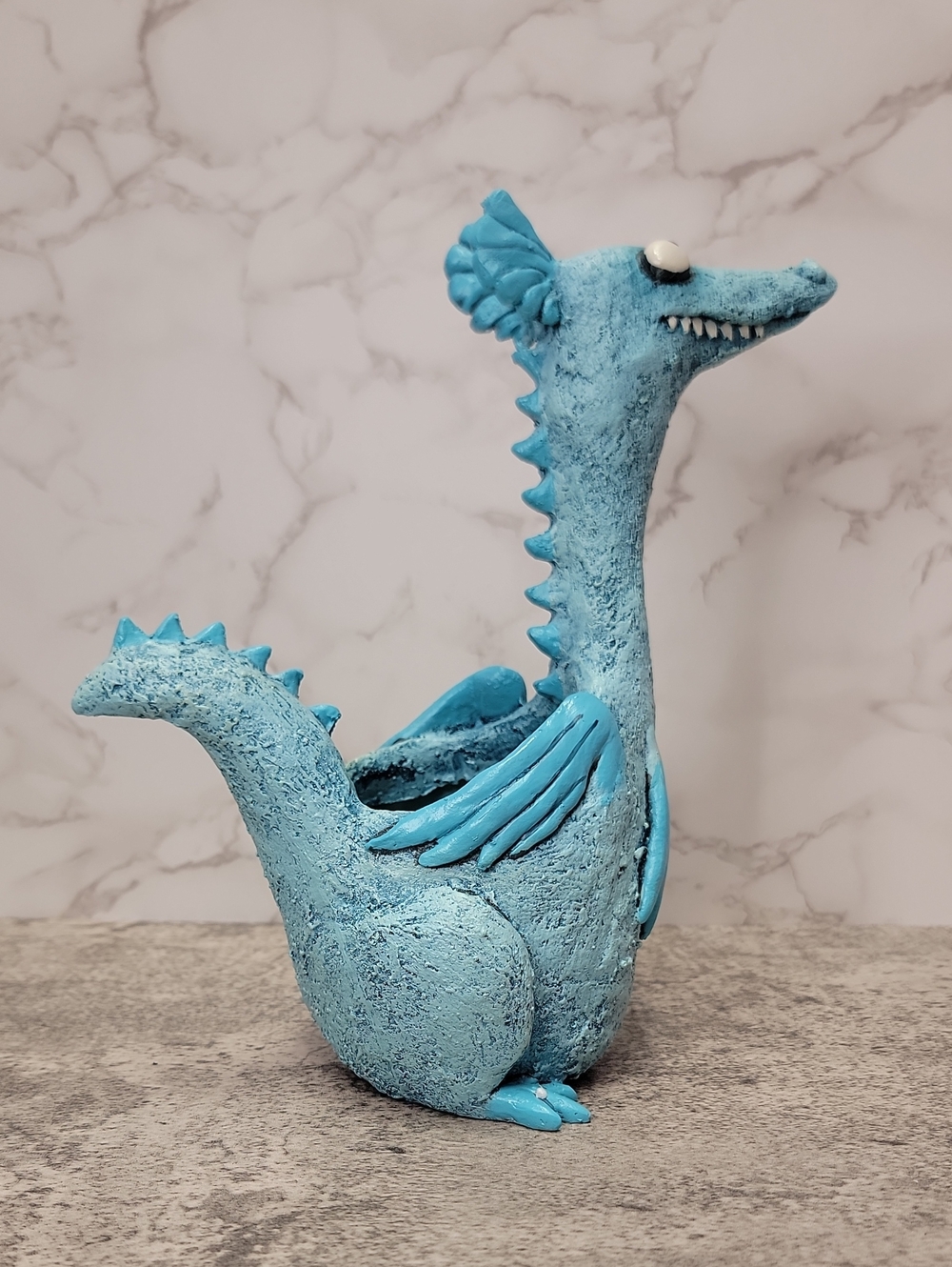Drake The Teal Dragon Planter - Picture 4 of 12